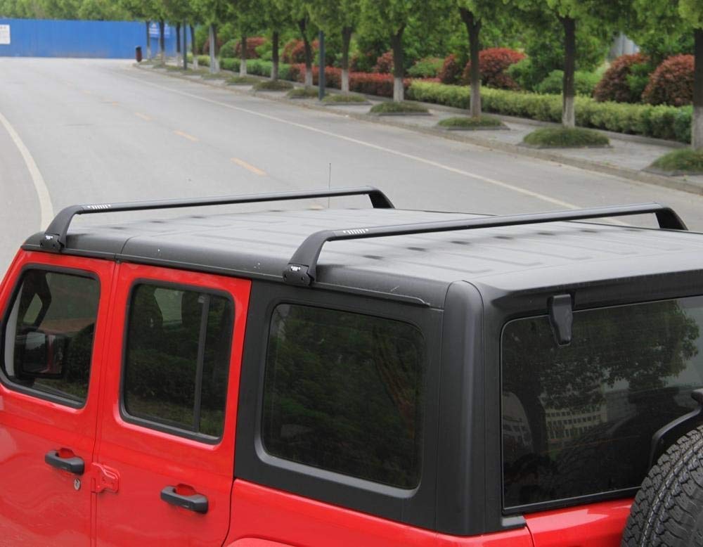 Bagażnik samochodowy, bagażnik dachowy do samochodu pasuje do Jeep Wrangler JL JK 2007-2017 2018 2019 2020 Bagaż Bagaż Sufit Dach Krzyż Bar Dach Szyna Krzyż Bar Dach