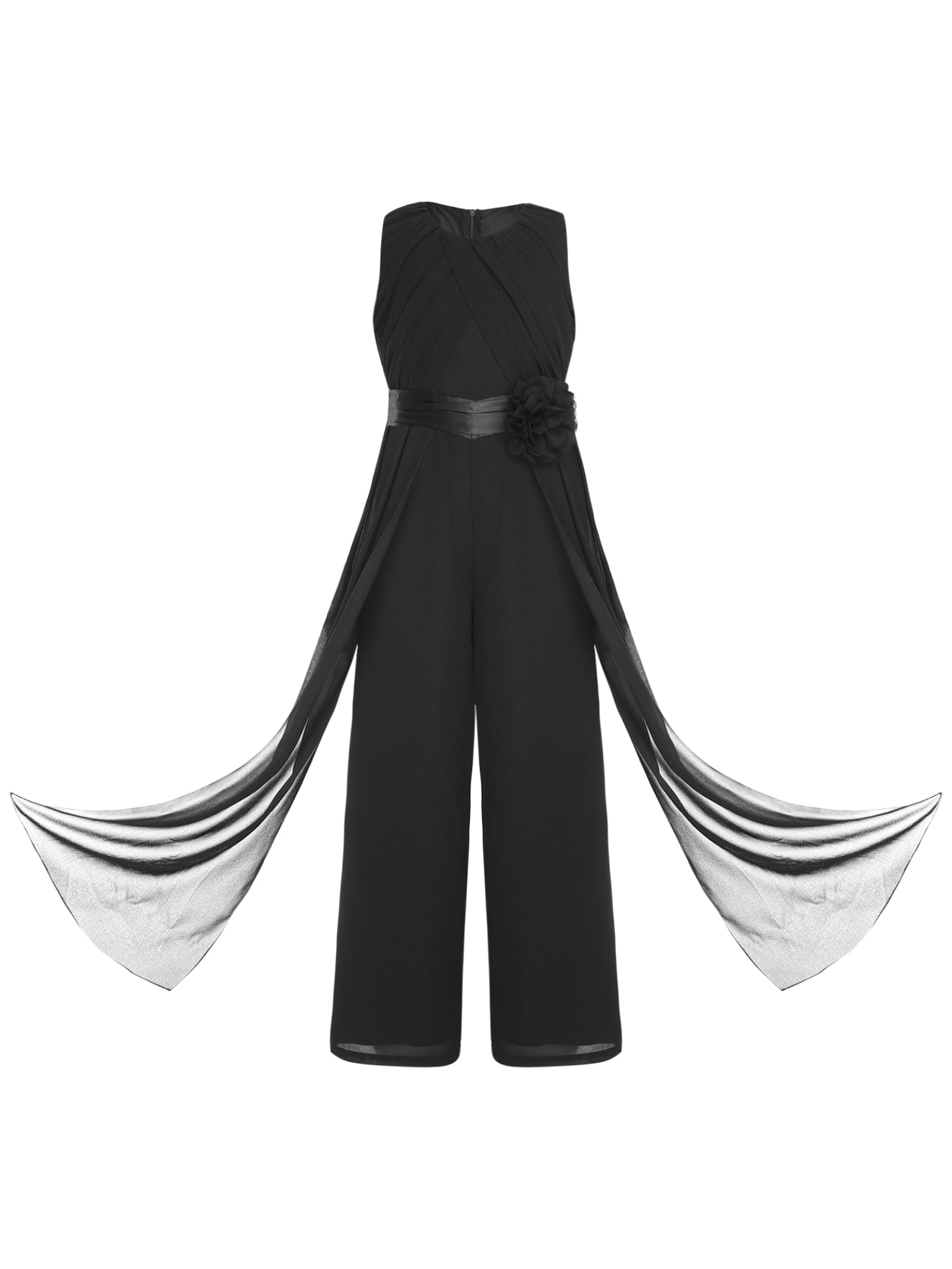 Yhong Combinaison de Fête Sans Manches pour Filles Barboteuse de Fête d'anniversaire Salopette de Communion Cocktail Combishort 7-16 Ans
