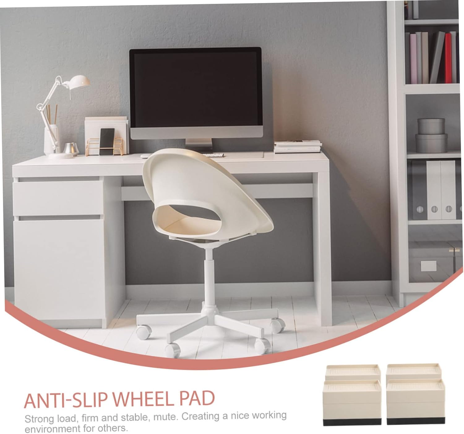 4pcs Heavy Duty Furniture Risers for Bed Sofa Table and Appliances Sturdy Leg Elevators Prevent Floor Scratches for Use