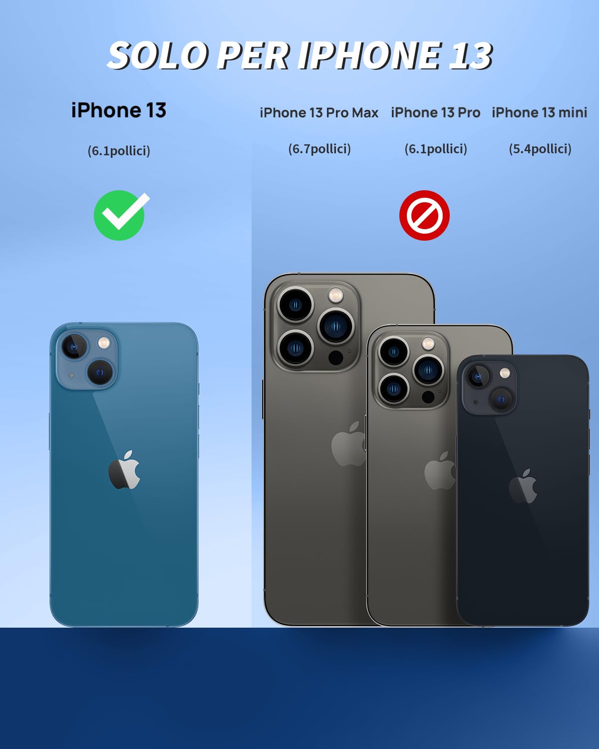 Lanhiem Cover per iPhone 13 IP68 Impermeabile, Metallo 360°Completa Waterproof Case con Protezione Schermo, Militare Antiurto Armor, Subacquea Antipolvere Custodia per iPhone 13, Nero