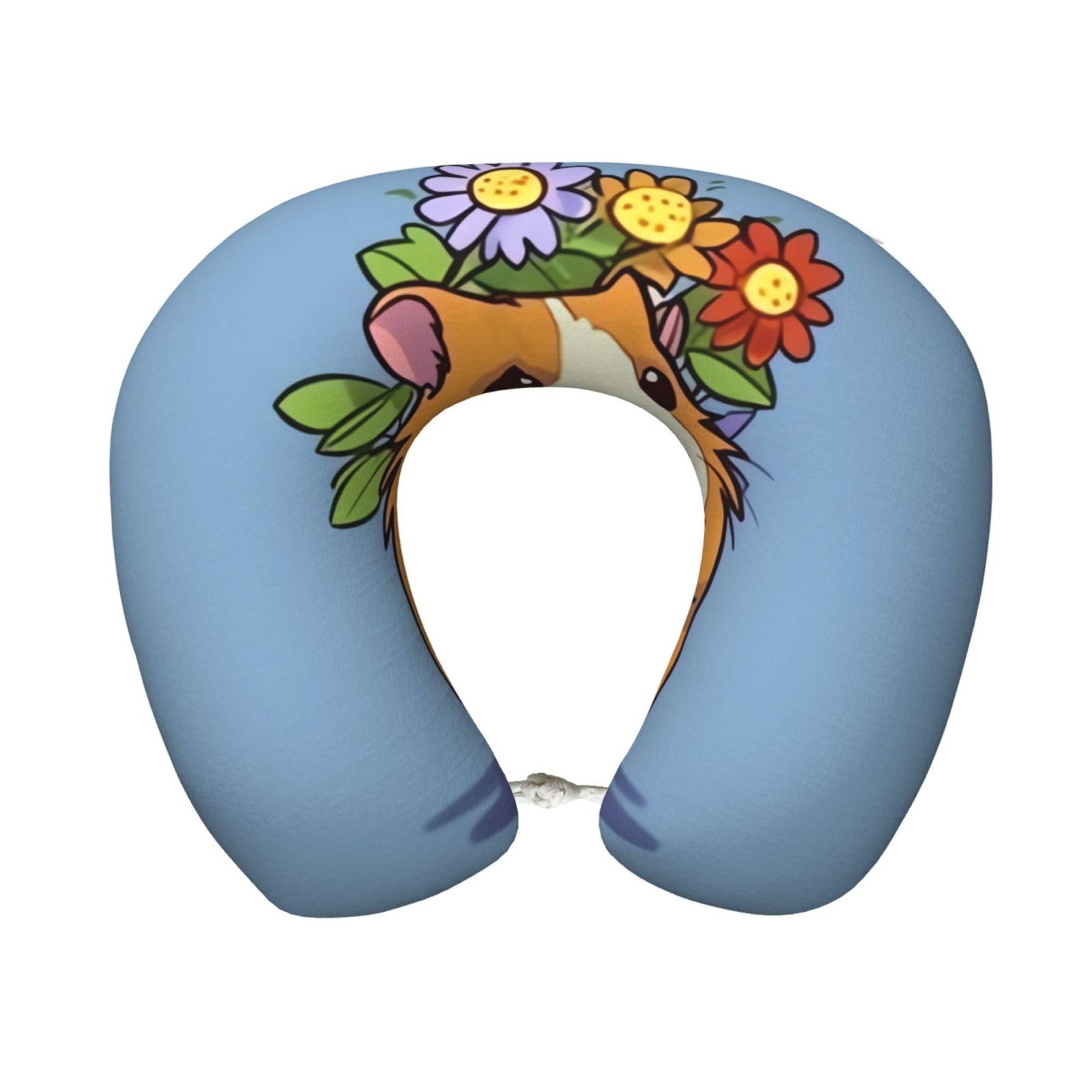 FekiLoot Travel Pillow for Sleeping, Smiling Travel Neck Pillow Comfortable U Shape Memory Foam Neck Rest Support Portable Travel Accessories Suitable for Airplane Car Office