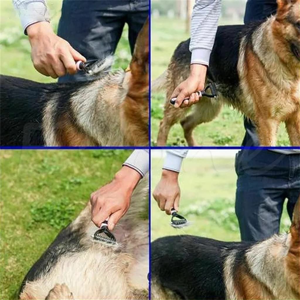 Pet Knotter Dog Grooming Hair Removal Pet Tools Hair Removal Comb Brush Double Sided Pet Supplies Comb(D)