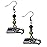 NFL Siskiyou Sports Womens Seattle Seahawks Fan Bead Dangle Earrings One Size Team Color,black