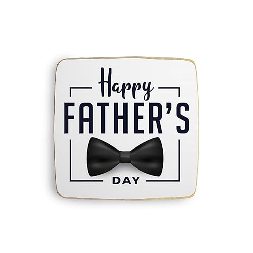 Galletas cuadradas personalizadas para el día del padre, paquete de 4 unidades, galletas decoradas a medida con imágenes de tu elección (4 en Diseño