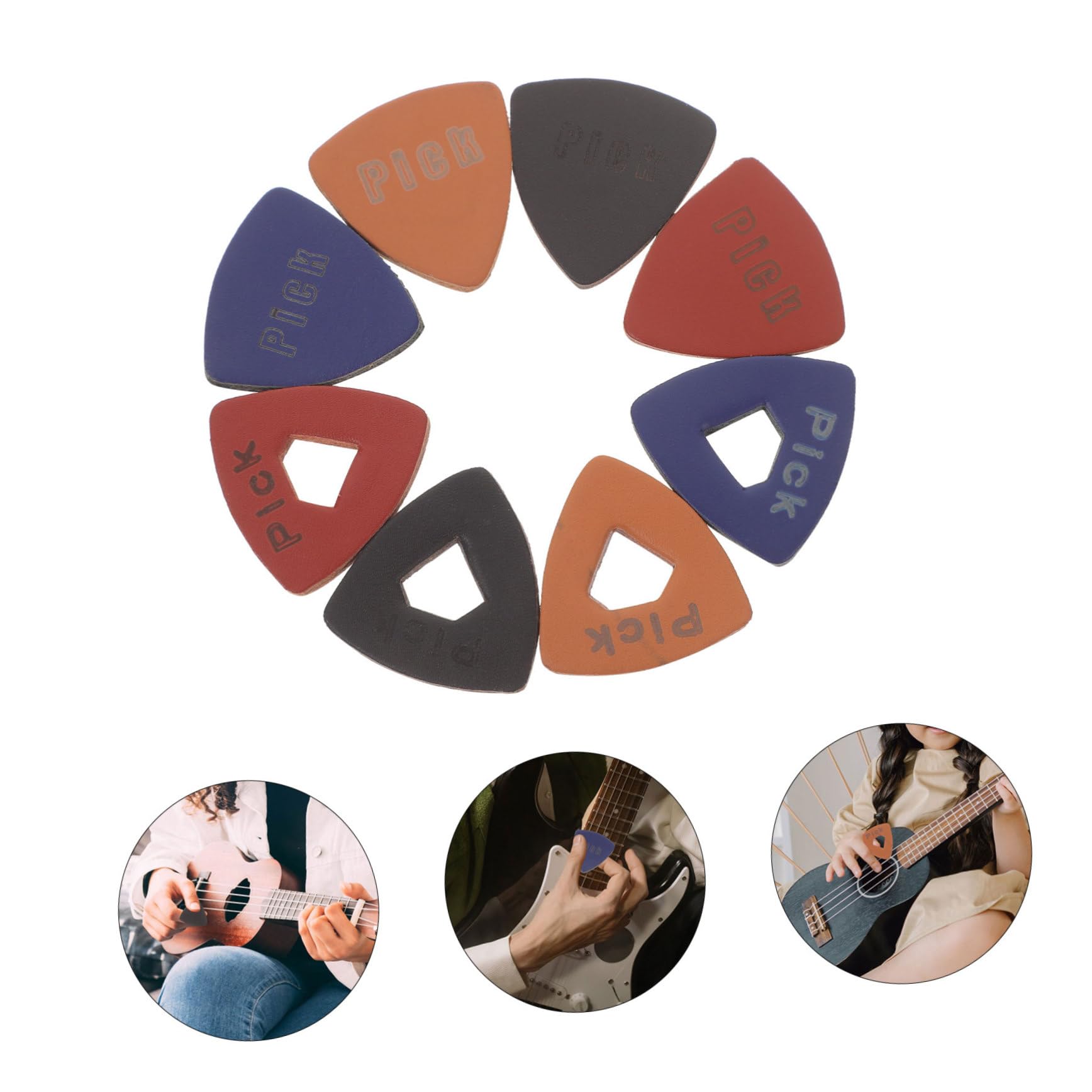 TOYANDONA 24pièces Médiators Pour Guitare Et Ukulélé Pratiques Et Accessoires De Musique Ergonomiques Pour Performance Et Pratique