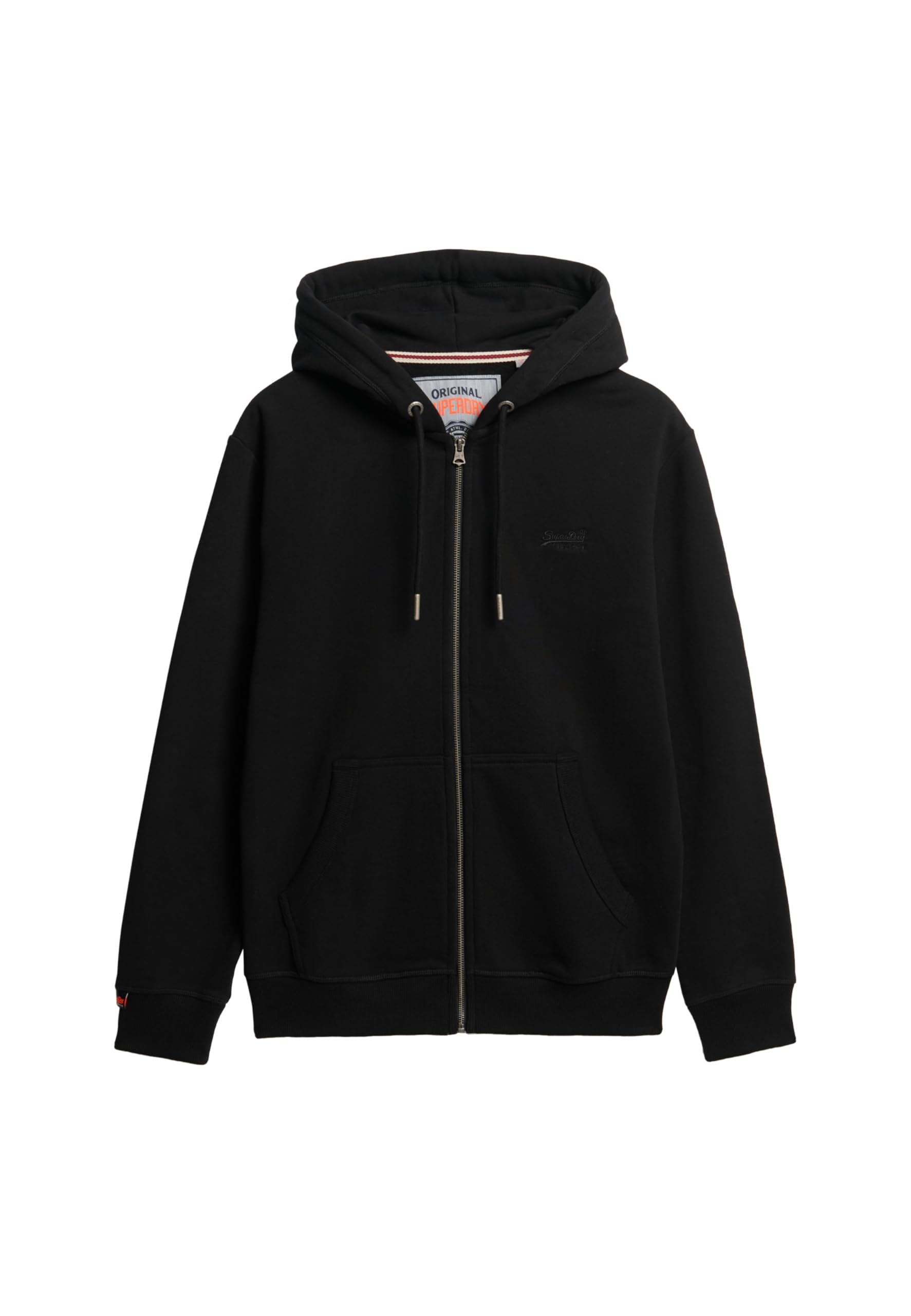 Superdry Men's Noir Zip-Up Hoodie Logo Essential