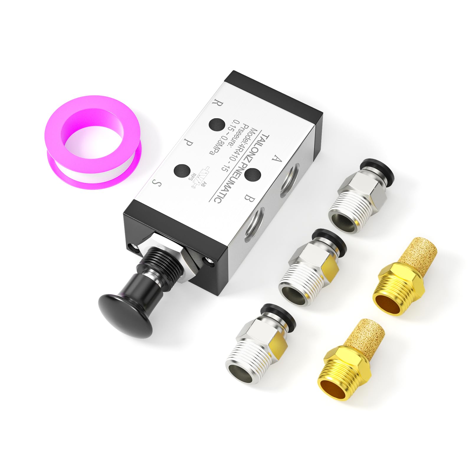 TAILONZ Push Pull Valve 1/4"NPT 3 Way 2 Position 3R210-08 — Amazon image 11