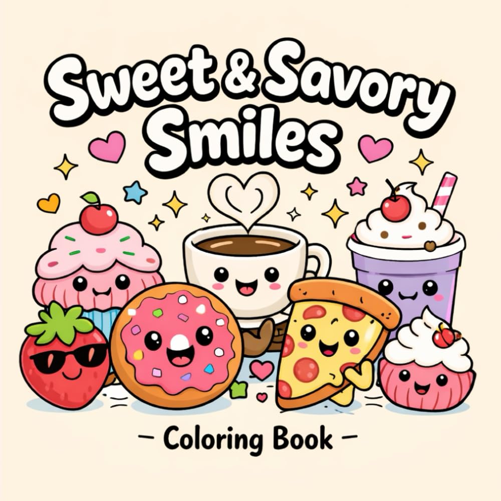 Sweet & Savory Smiles: Coloring Book for All Ages
