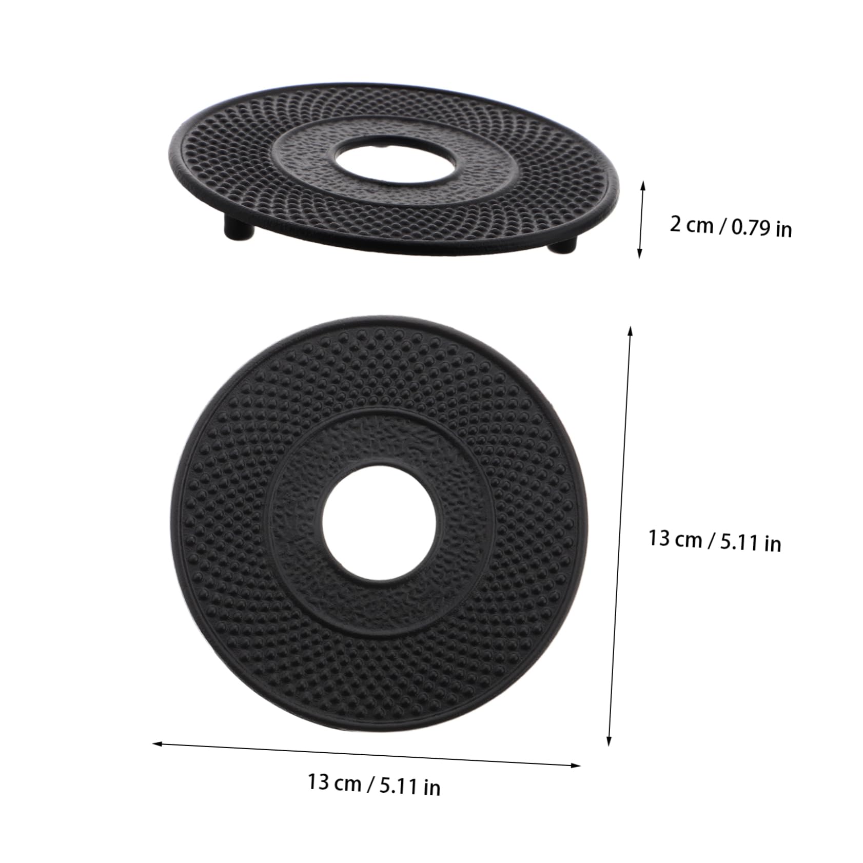 VOSAREA 2pcs Cast Iron Teapot Stand Japanese Style - Dish Innovative Design for Teapots Versatile Tea Accessory Unique Kettle Holder for Safe Serving