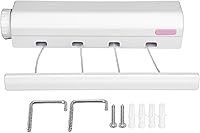 Vista 2 de Tendedero retráctil telescópico para secado de ropa para suministros interiores y exteriores (cuatro cuerdas)