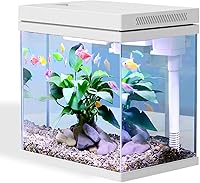 Craftsboys 4 Gallon Nano Fish Tank Aquarium Kit - Upgraded Filter System, LED Light, Filter Balls for Freshwater & Marine