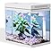 Craftsboys Fish Tank, Nano Glass Aquarium, Upgrade Filter System and LED Light, for Freshwater & Marine, Filter Balls Include