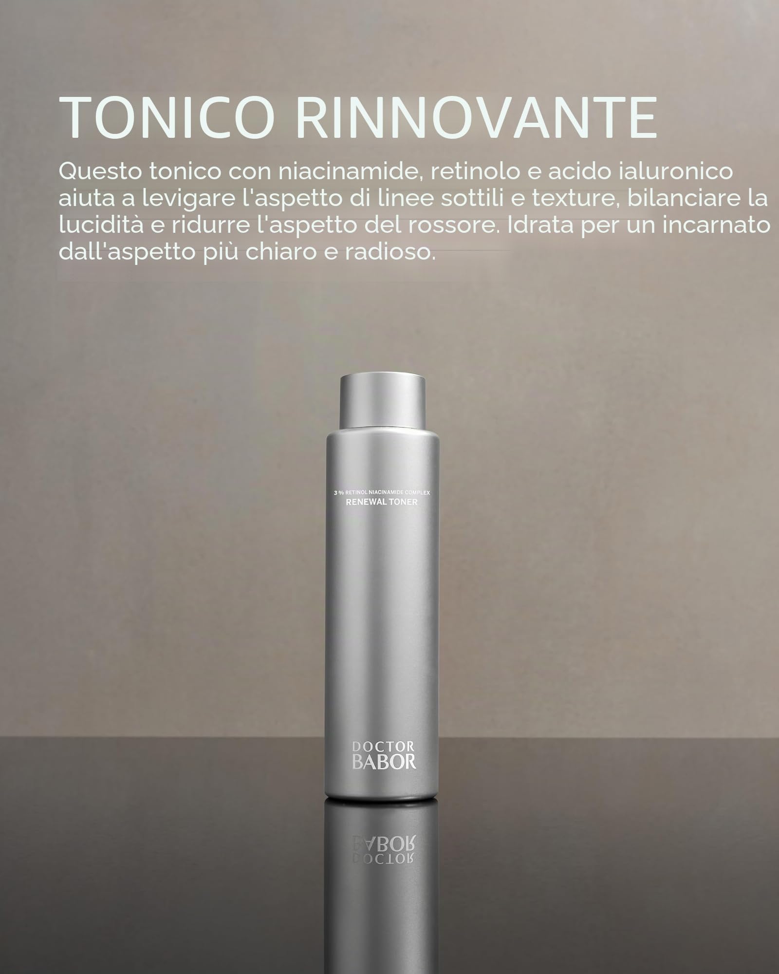DOCTOR BABOR Renewal Toner | Tonico Rigenerante per il Viso con Retinolo | Favorisce il Naturale Rinnovamento della Pelle, Affina i Pori e Migliora l'incarnato | Vegan | 200ml