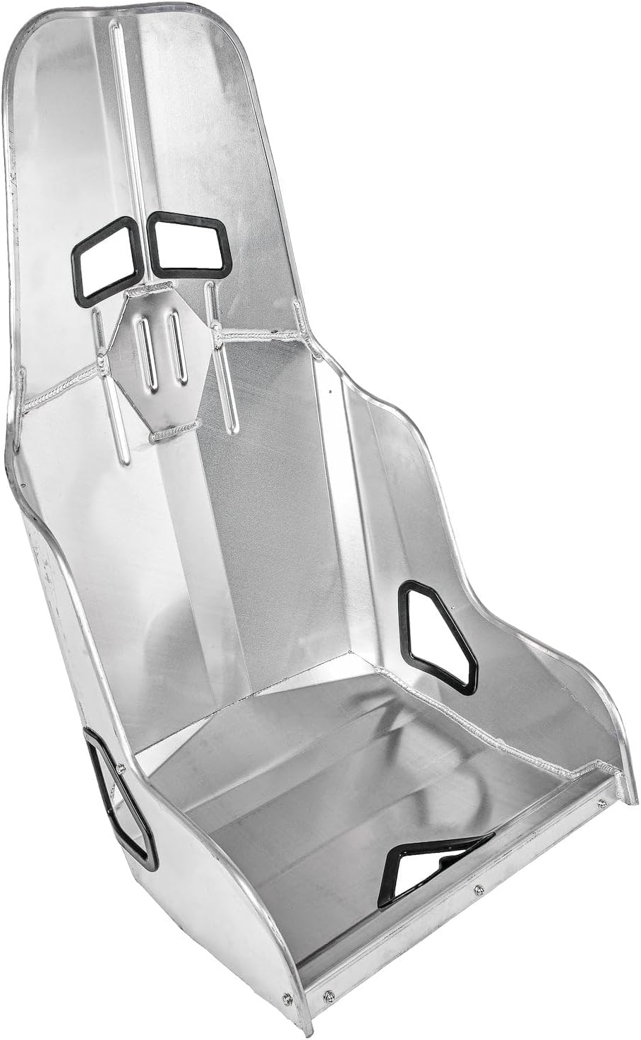 JEGS Aluminum Racing Seat | 18 Degree Layback Angle | 20” Hip Width | Tubular Rolled Edges | Precision Laser Cut, CNC Machine Formed & Tig Welded