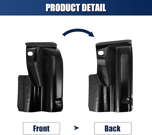 Miniatura 5 de X AUTOHAUX 1 par LH RH acero Cabina esquinas panel para Ford F-150 4 puertas Crew Cab 2009 2010 2011 2012 2013 2014 Pickup Truck Cab esquina