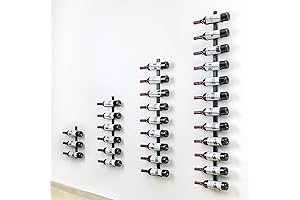 Rustic Wall Mounted Wine Storage Rack for 12 Bottles - Timeless Style...