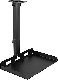 VIVO Suporte universal para bandeja de projetor de extensão de teto, projeção ajustável em altura, instalação sem furos, roteamento de cabo oculto, preto, MONT-VP08B