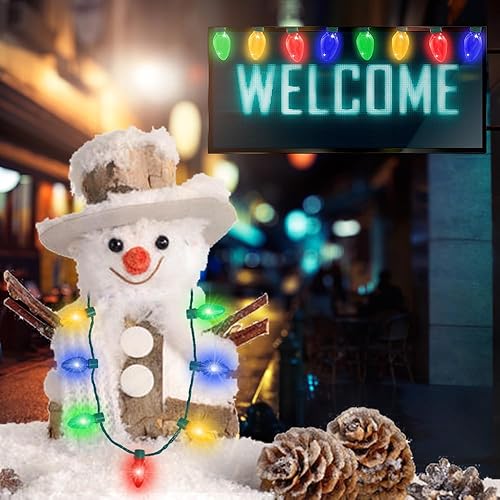 Miniatura 6 de Collar iluminado con bombillas de arco iris para recuerdo de fiesta, juguete intermitente para fotos de cumpleaños, boda, rave, carnaval, decoración