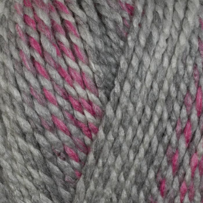 WoolCraft Pebble Chunky Knitting & Crochet Yarn, Great Value Yarn with 36 Colour Combinations in The Range, 100% Acrylic, 320 Metres, 200g Balls, Pack of 3, Nomad