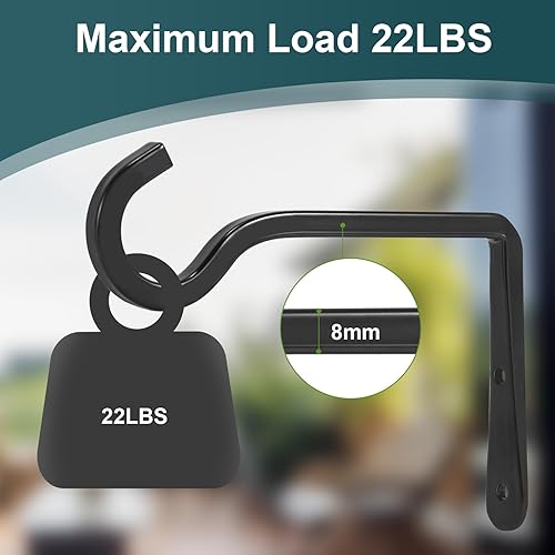 Miniatura 4 de Paquete de 2 colgadores de pared para plantas, soporte de metal forjado a mano de 6 pulgadas, ganchos para plantas colgantes, comederos de pájaros,