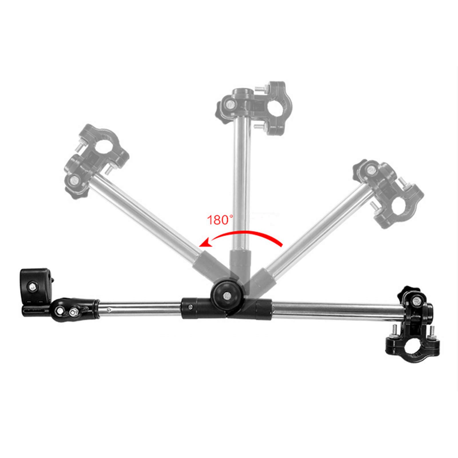 Soporte de Paraguas para Cochecito, Soporte de Montaje de Paraguas de Bicicleta de Silla de Ruedas Ajustable de Acero Inoxidable Paraguas Manillar Soporte para Bicicleta Cochecito Andador