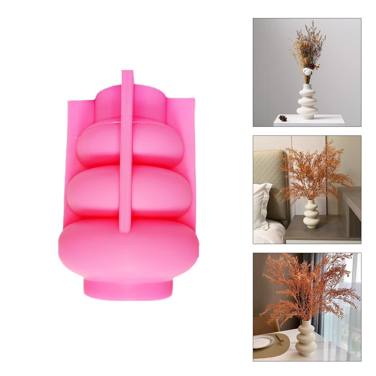 Molde de resina para jarrón de flores, molde de resina epoxi de cristal, adornos de silicona, molde de fundición de resina epoxi para decoración del hogar