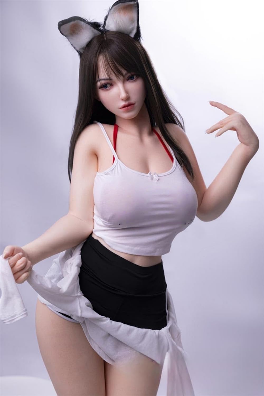 Adult Sex Dolls, Realistic Full Size Sex Dolls Life Size for Men, TPE Silicone Lifelike Female Torso Body Sex Toys for Male with Jelly Breasts Foot Standing Shaking Butt 5 FT D Cup Sex Toys