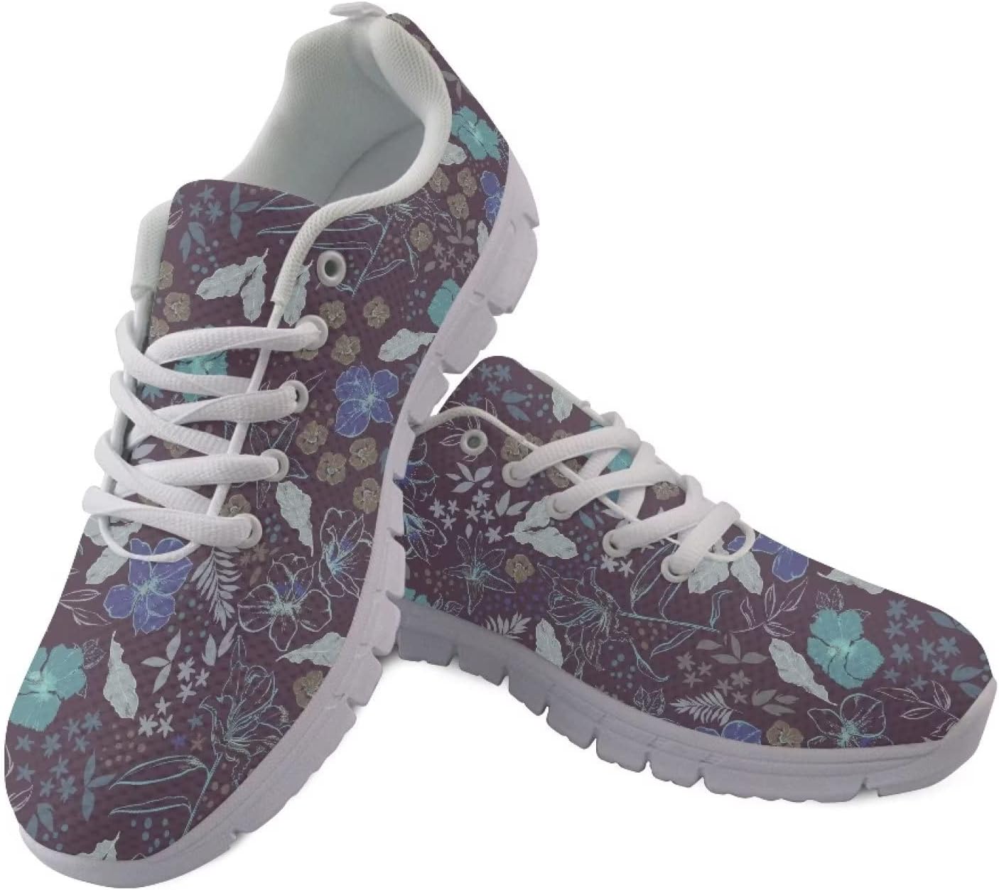 KEIAHUAN Womens Casual Fashion Flats Lightweight Running Shoes Breathable Gym Jogging Sneakers Non Slip Tennis Shoes Fashion Trendy