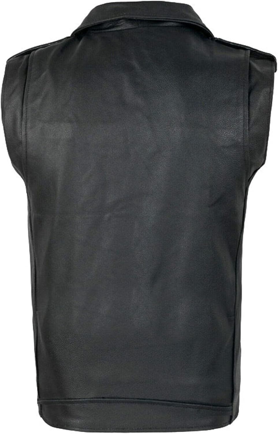 Fashion Mens Faux Leather PU Biker Punk Vest Zippers Slim Fit Male Sleeveless Waistcoat For Men - Image 2