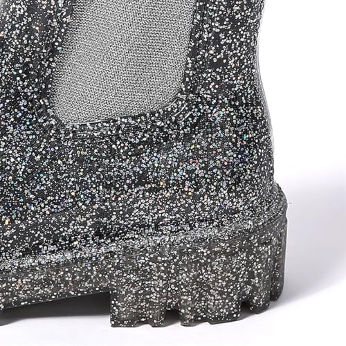 Harssidanzar Womens Ankle Rain Boots Waterproof Chelsea Boots,Anti-Slipping Rainboots and Garden Shoes for Ladies with Comfortable Insoles HL211US4