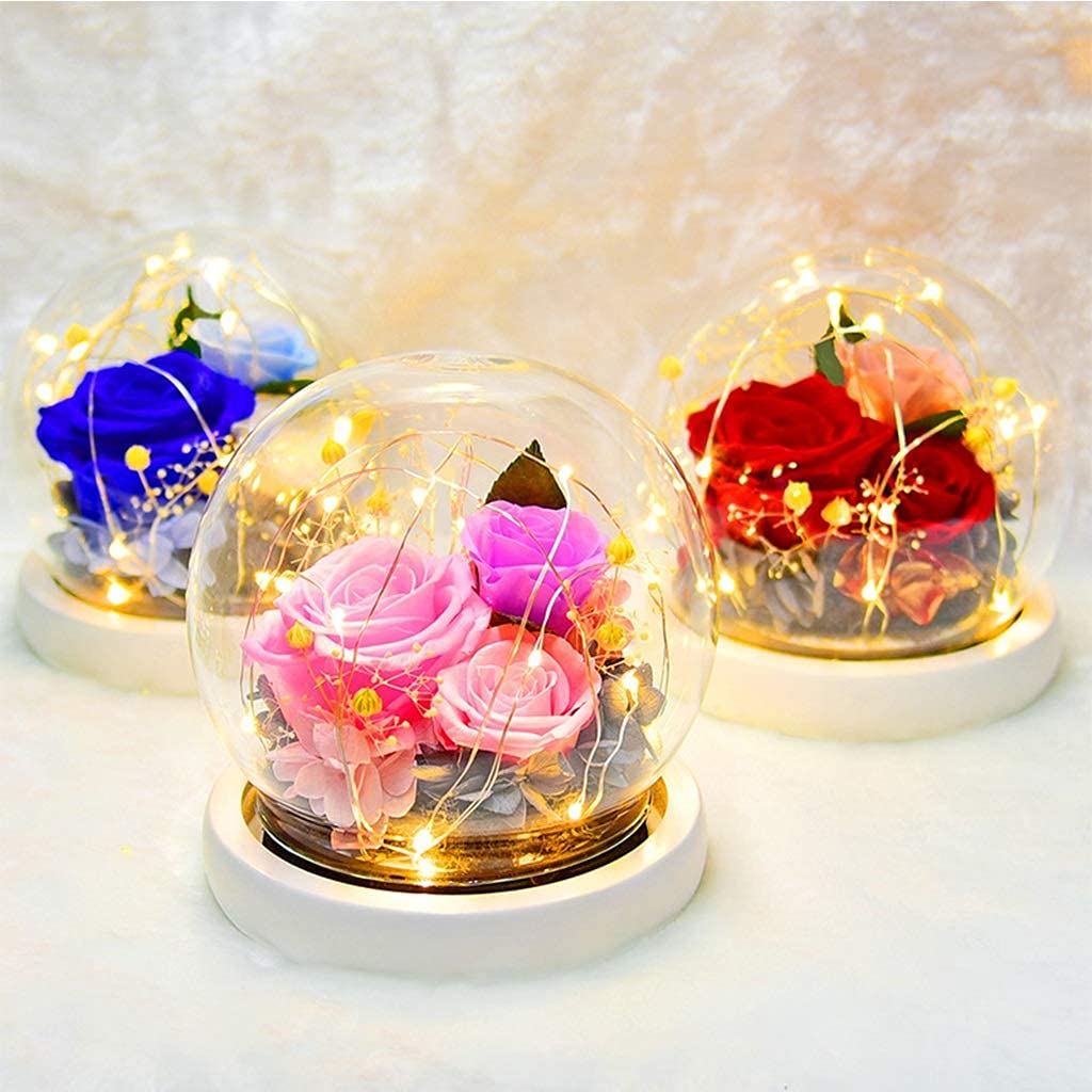 Cloche En Verre Avec Base Liège 8x12cm - Vitrine Décorative Pour Fleurs, Objets - Décoration Maison