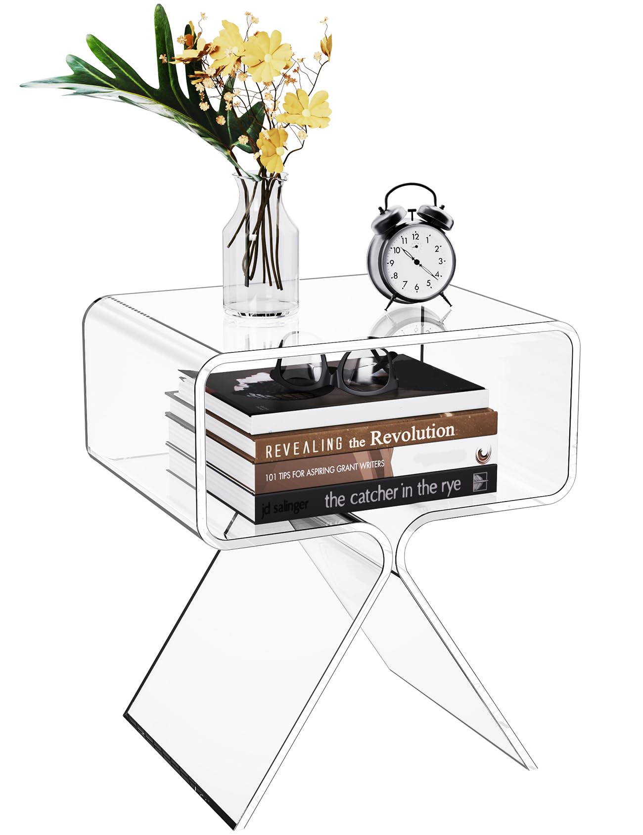 solaround Acrylic Side Table, No Assembly, 39 x 30 x 45 cm, Clear — image 1