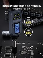 Vista 2 de GROWNEER Digital Torque Screwdriver, 2.66-53.1 In-lbs/0.3-6 Nm, 1/4'' Drive Inch Pound Torque Screwdriver Electrician with Buzzer & LED Indicator