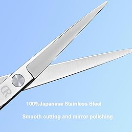 Professional Hair Cutting Shears,6 Inch Barber hair Cutting Scissors Sharp Blades Hairdresser Haircut For Women/Men/kids 420c Stainless Steel (Silver)