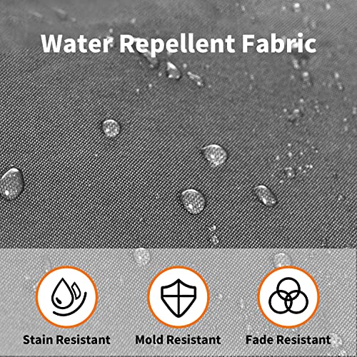 Outdoor Chair Cushion 20”X20”X4”, Tufted Water-Repellent Patio Seat Cushions With Non-Slip Ties, 2 Count, Grey #TOP1