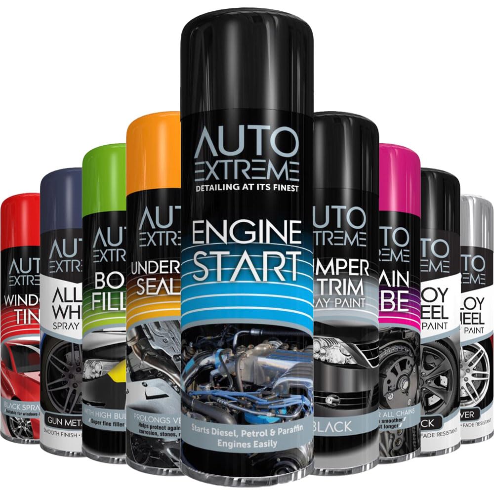 Alezyb Engine Start - 300Ml 1 X Auto Extreme Engine Start Spray Paint 250Ml Easy Engine Start Aerosol For Car, Van, Truck And Wheel