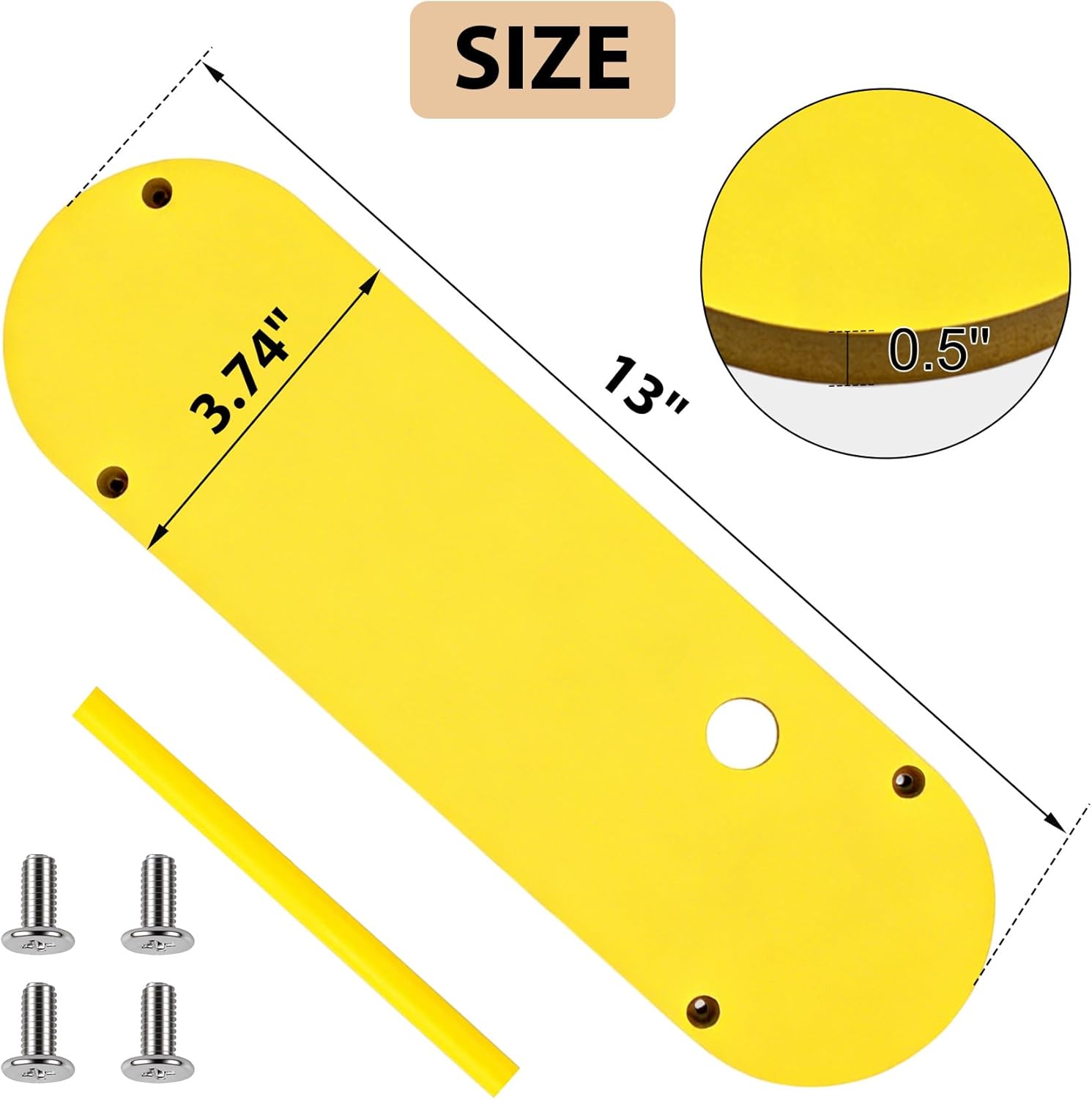Zero Clearance Inserts for DeWalt Table Saw 7491, 7491RS, 745, 7480, 7490 (Type 1), 744, 746 - Includes Leveling Screws for Precise Cuts, 2-Pack