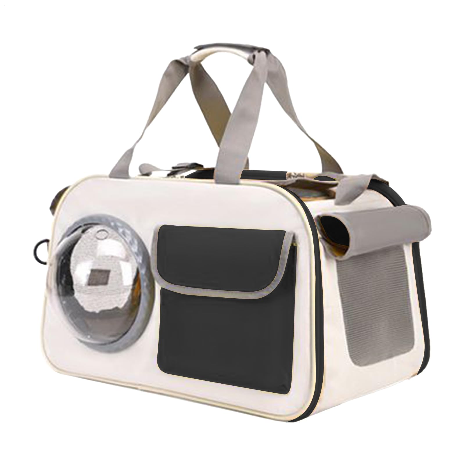 Transporteur pour chat respirant à épaule avec pack fenêtre à bulle pour avion