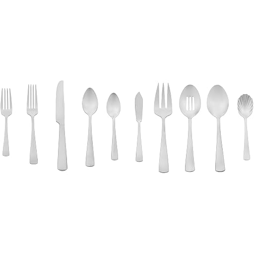 MockWares Basics Square Edge Flatware Set 45 Pc