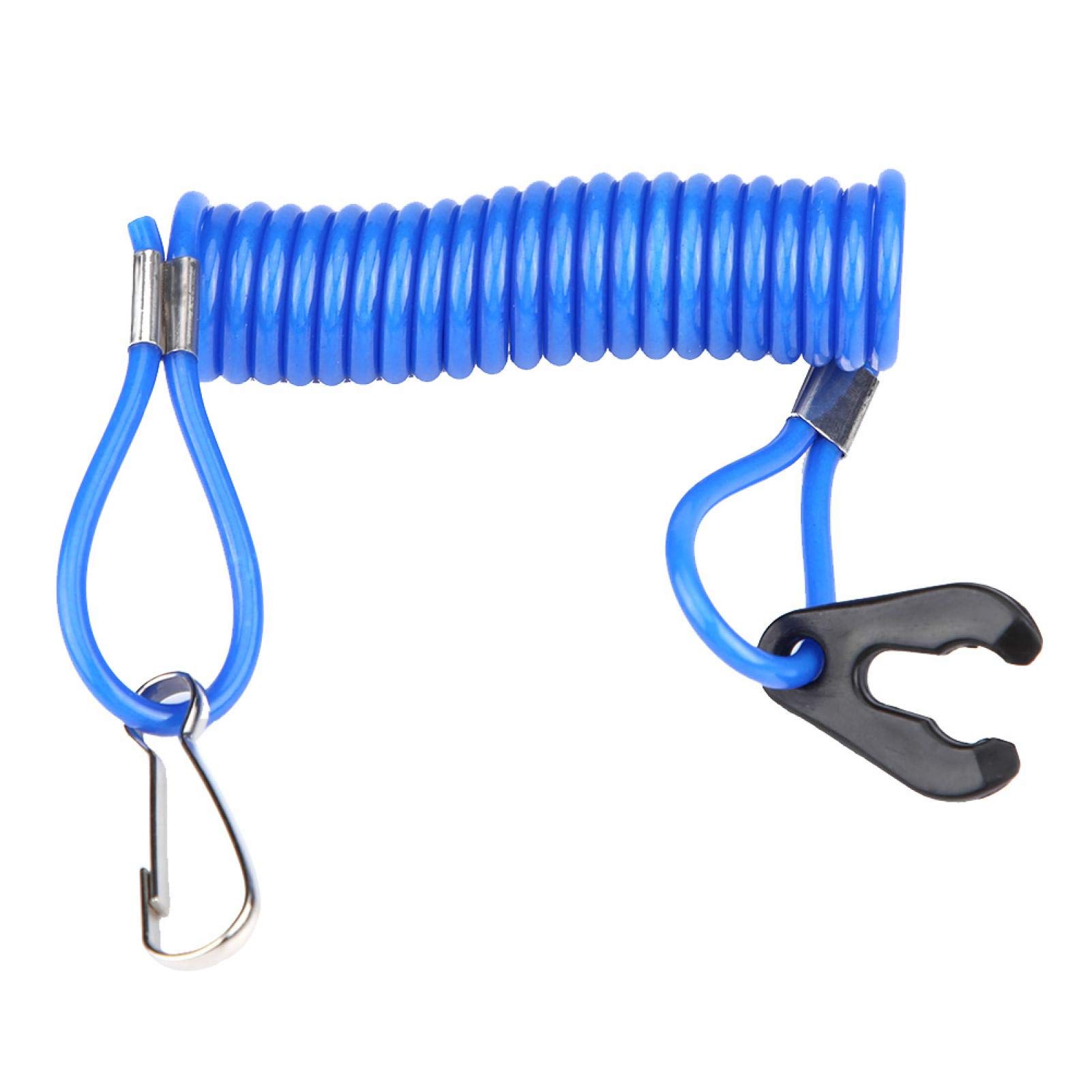 Chiavetta Sicurezza Barca + 2Pcs Set Chiavi Interruttore Arresto Motore Marino Cordino Blu