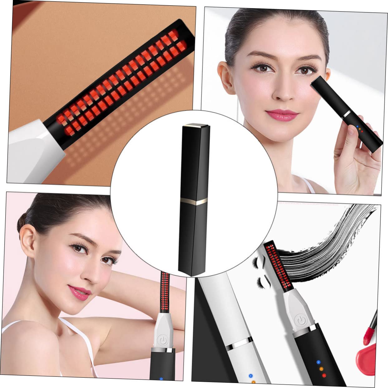 minkissy 3piezas Rizador De Pestañas Eléctrico Usb Herramienta De Permantado De Pestañas Calentada Para Mujeres y Portátil Para