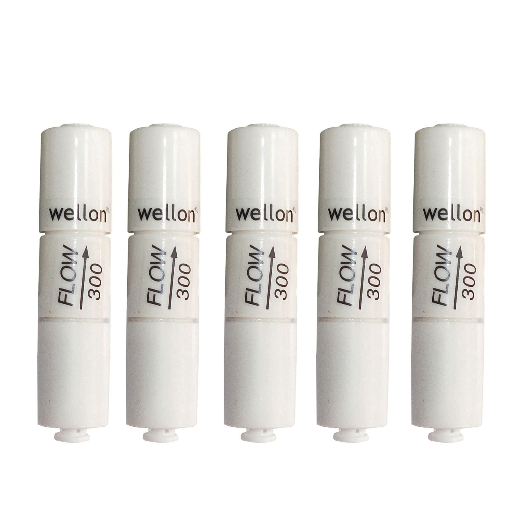 WELLON RO Flow Restrictor 300 for Water Purifier | Water flow Restrictor FR300 | Original Shitong Flow Restrictor 4 inch | Pushfit 1/4 Inches (6 mm) Fitting Connector (Pack Of 5)-image-2