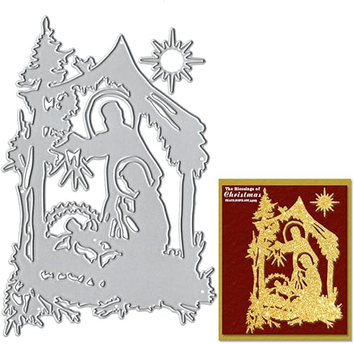 Troqueles de corte de metal de Navidad, chimenea de Navidad, fondo de Papá Noel, troqueles para hacer tarjetas, álbumes de recortes y álbum de