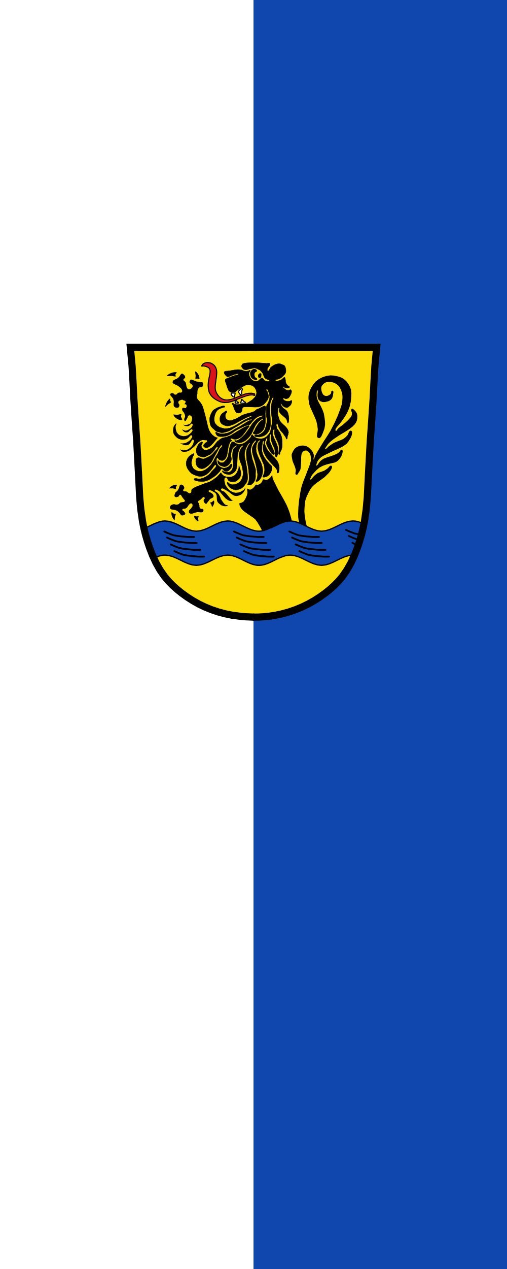 Drapeau Fridolfing format portrait de 300x120cm pour mât de mairie