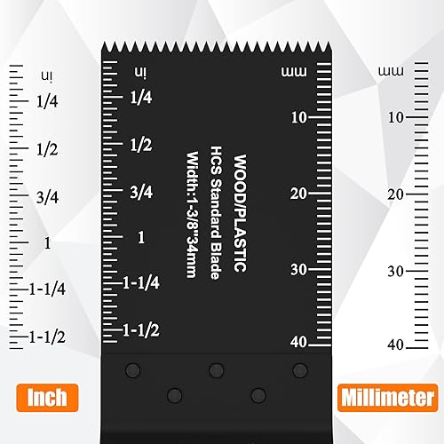 Miniatura 8 de Kit de 200 cuchillas oscilantes multiherramienta  Hojas de sierra universales de liberación rápida de 1-38 pulgadas para madera y plástico