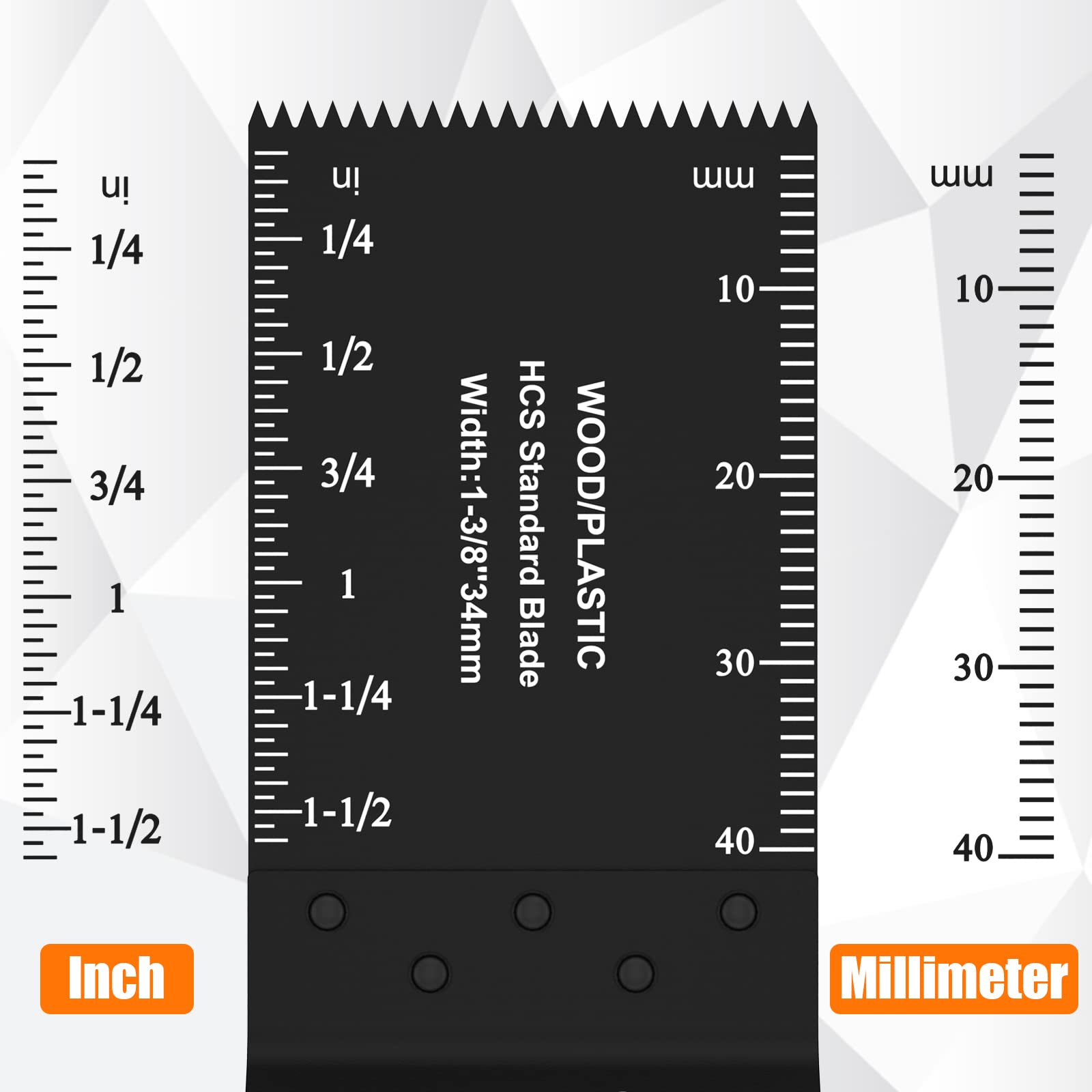 Brzeszczoty do oscylacji 3,5 cm, 200 sztuk, uniwersalne brzeszczoty do narzędzi wielofunkcyjnych z drewna, tworzywa sztucznego, kompatybilne z Dewalt, Ryobi, Makita, Bosch, Craftsman