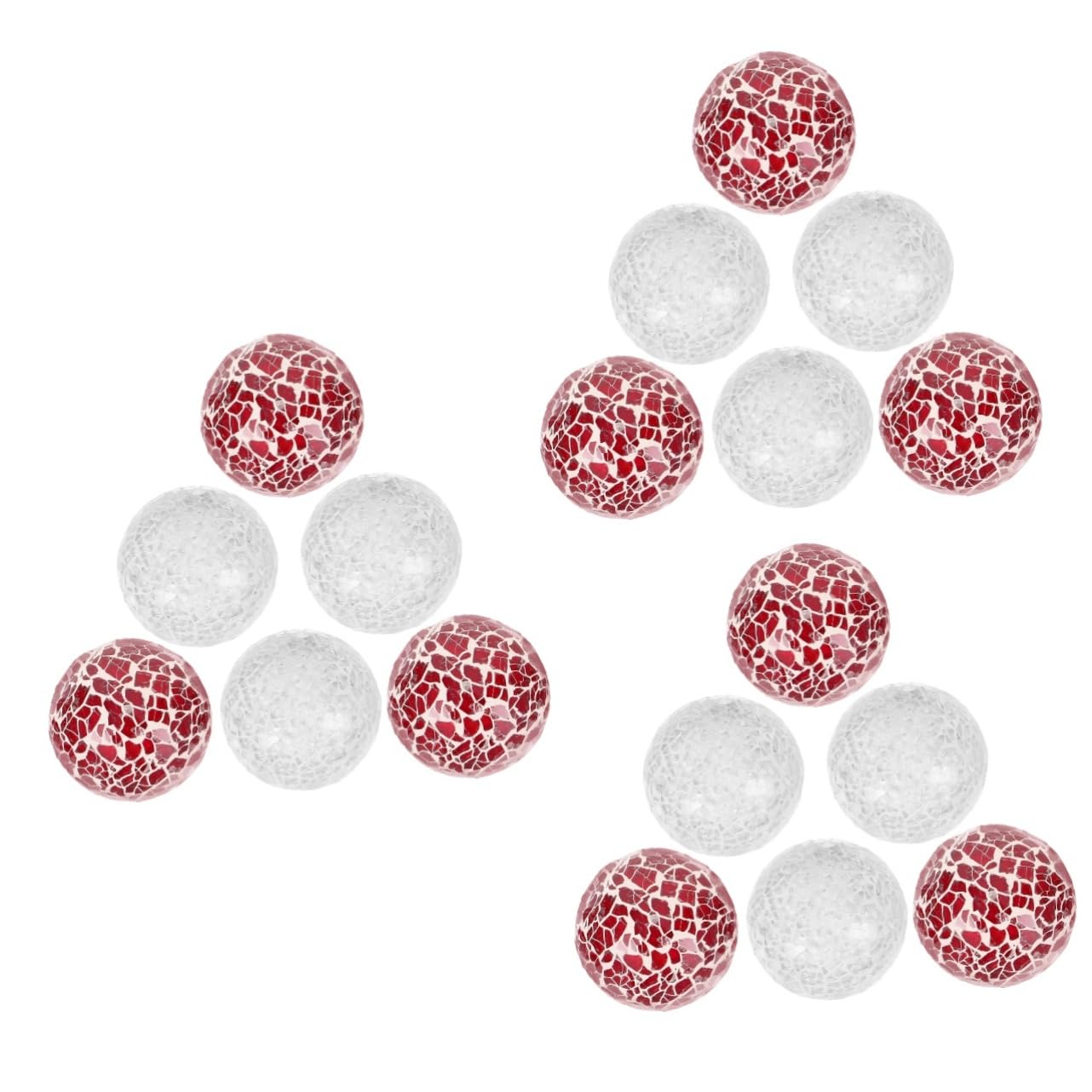Boules de Noël en mosaïque de verre pour illuminer votre table de salon et vos fêtes de fin d'année