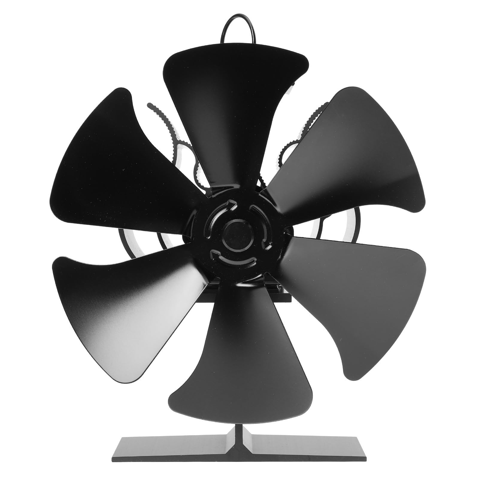Kaminofenlüfter 6 blatt Ofenventilator aus Aluminium mit Leisem Betrieb und Großem Luftvolumen für Holzöfen zum Heizen im Sommer Effizienter Herdlüfter