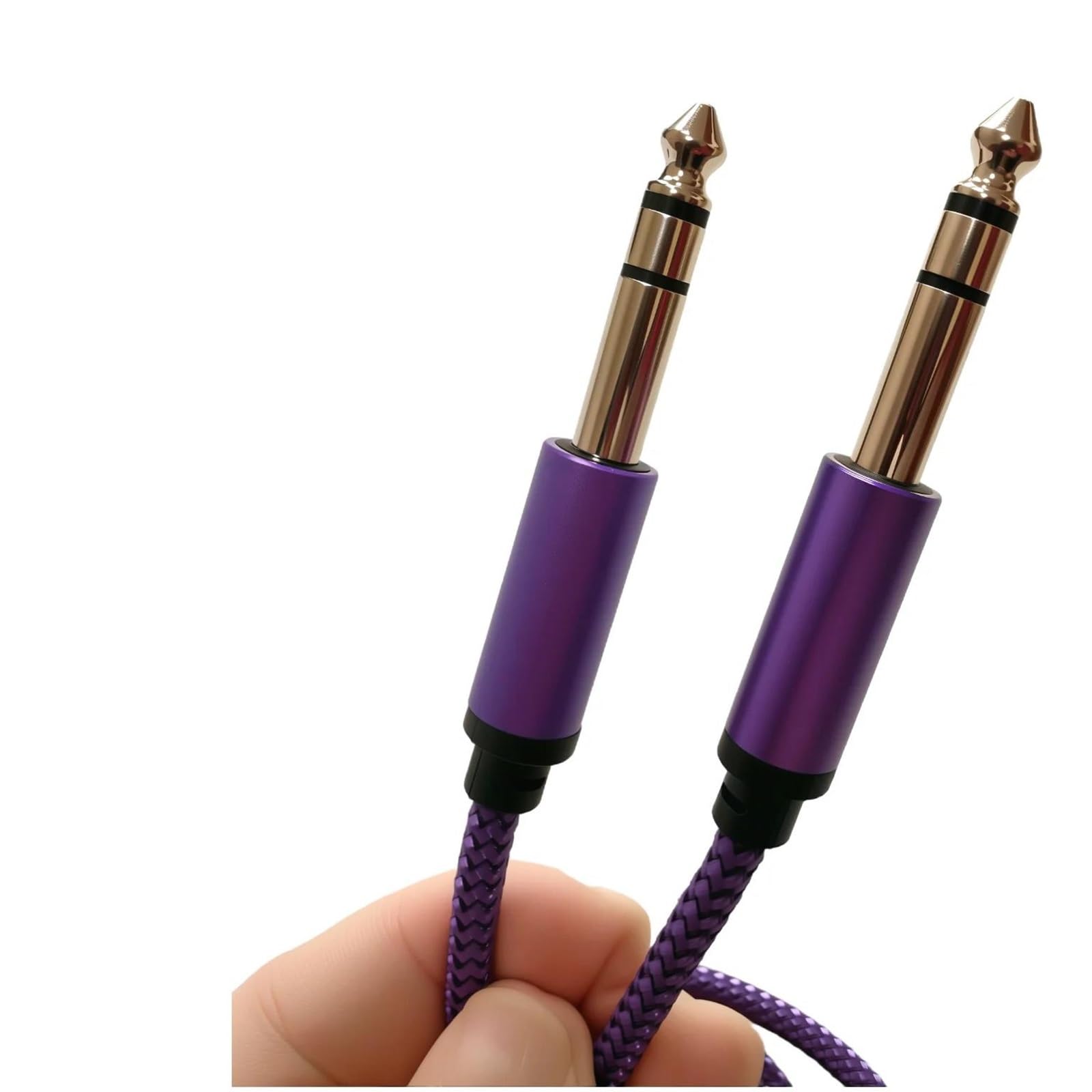 Guitarra Eléctrica Cable De Bajo Ángulo Recto TRS 1/4 Pulgadas Cable Interconexión Estéreo Salida Macho 6,35 Mm | Cable de guitarra (tipo 4,6 m)