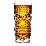 PUJIANGHUAYIN Thickened Glass Long High Ghost Face Crystal Iced Tea cocktail Drinking Glasses